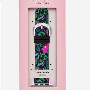 Kate Spade Black Floral Silicone Apple Watch Band